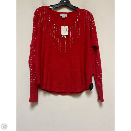 Top Long Sleeve By Carmen By Carmen Marc Valvo In Red, Size: M