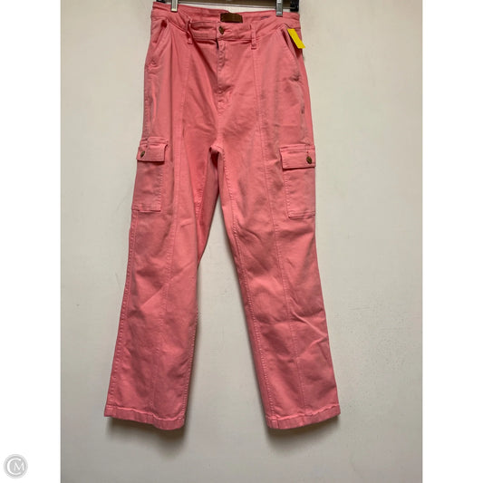 Jeans Straight By Judy Blue In Pink Denim, Size: 14