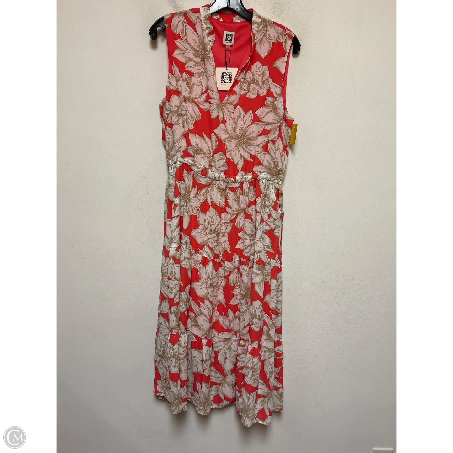 Dress Casual Maxi By Anne Klein In Pink & White, Size: M