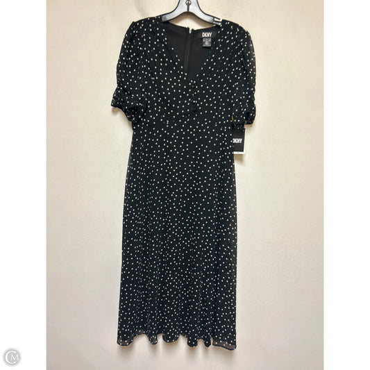 Dress Casual Midi By Dkny In Polkadot Pattern, Size: M
