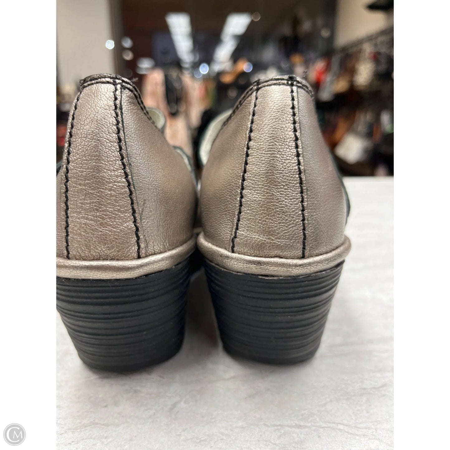 Shoes Heels Wedge By Fly London In Taupe, Size: 8