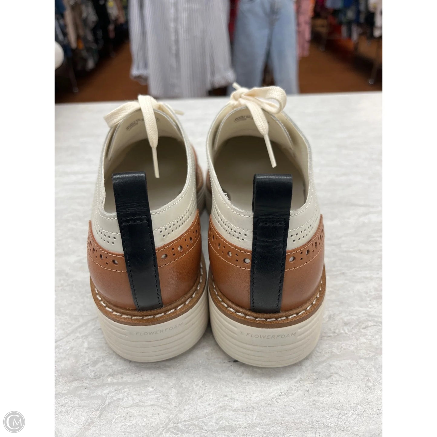 Shoes Heels Platform By Cole-haan In Cream & Tan, Size: 7