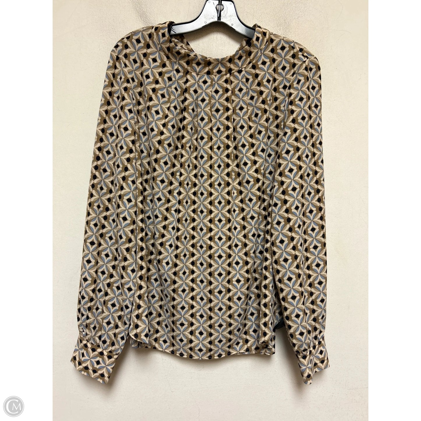 Top Long Sleeve By Tommy Hilfiger In Blue & Brown, Size: Xl