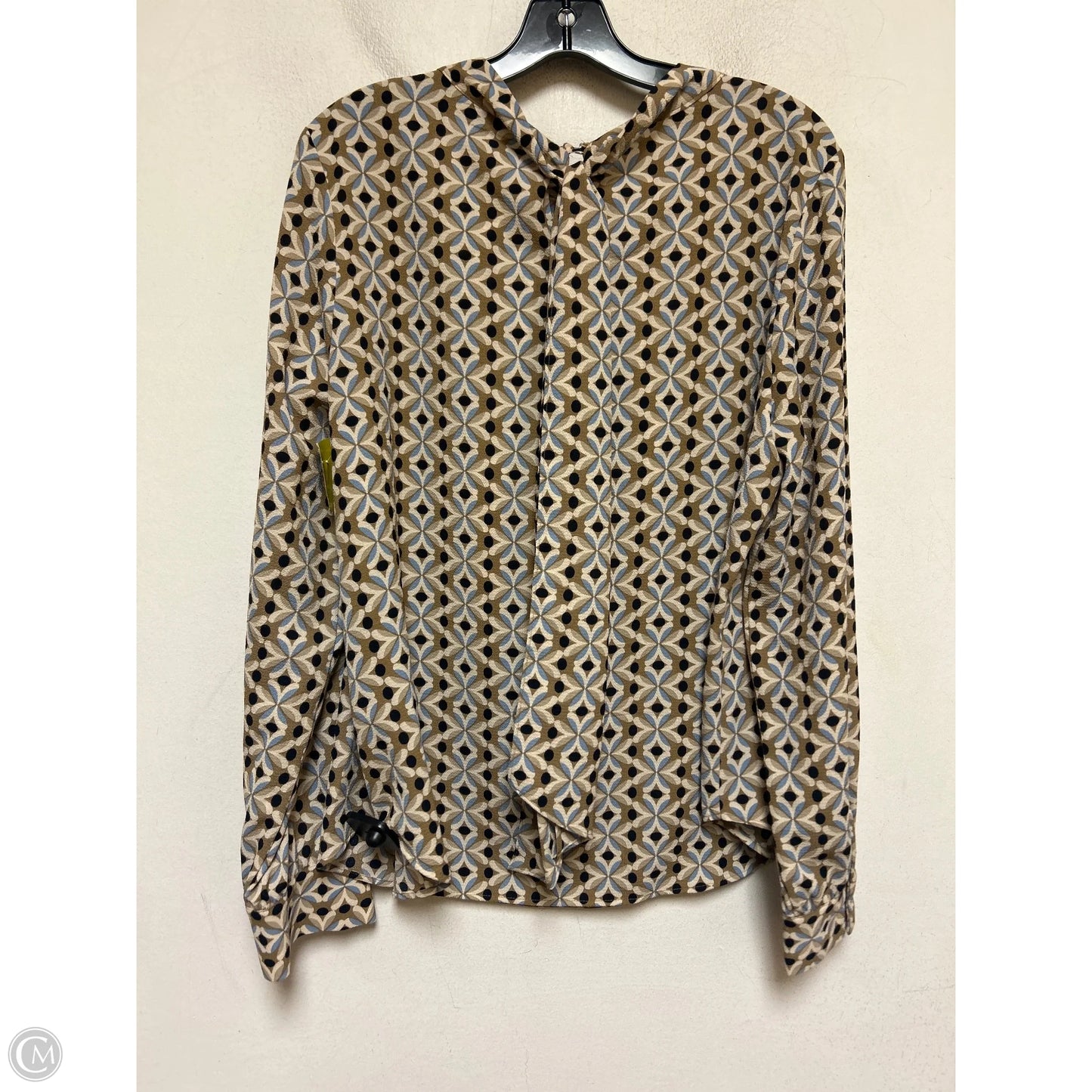 Top Long Sleeve By Tommy Hilfiger In Blue & Brown, Size: Xl