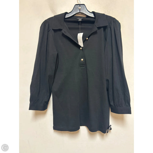 Top Long Sleeve By Ann Taylor In Black, Size: S