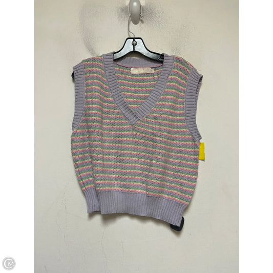 Vest Sweater By Clothes Mentor In Multi-colored, Size: L