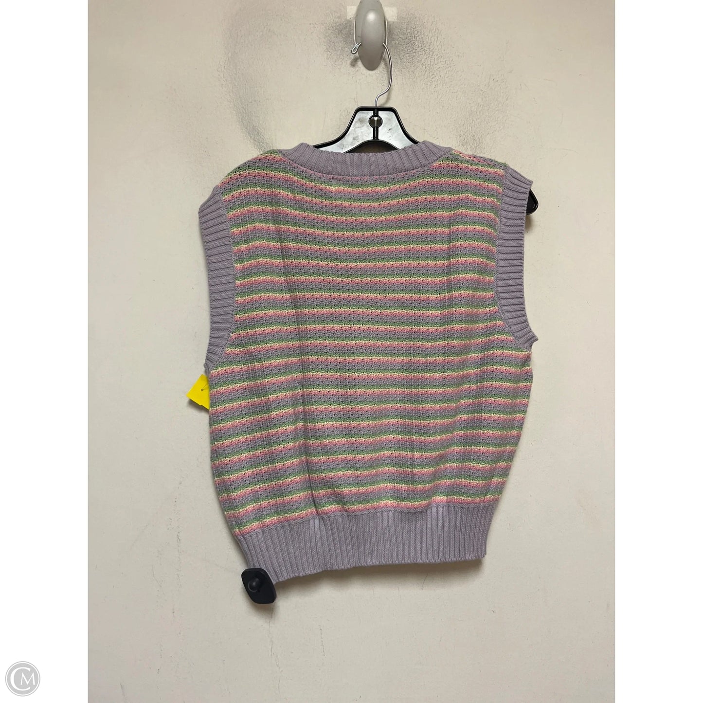 Vest Sweater By Clothes Mentor In Multi-colored, Size: L