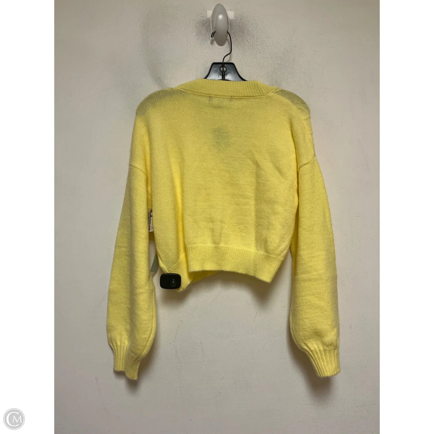Sweater Cardigan By Clothes Mentor In Yellow, Size: M
