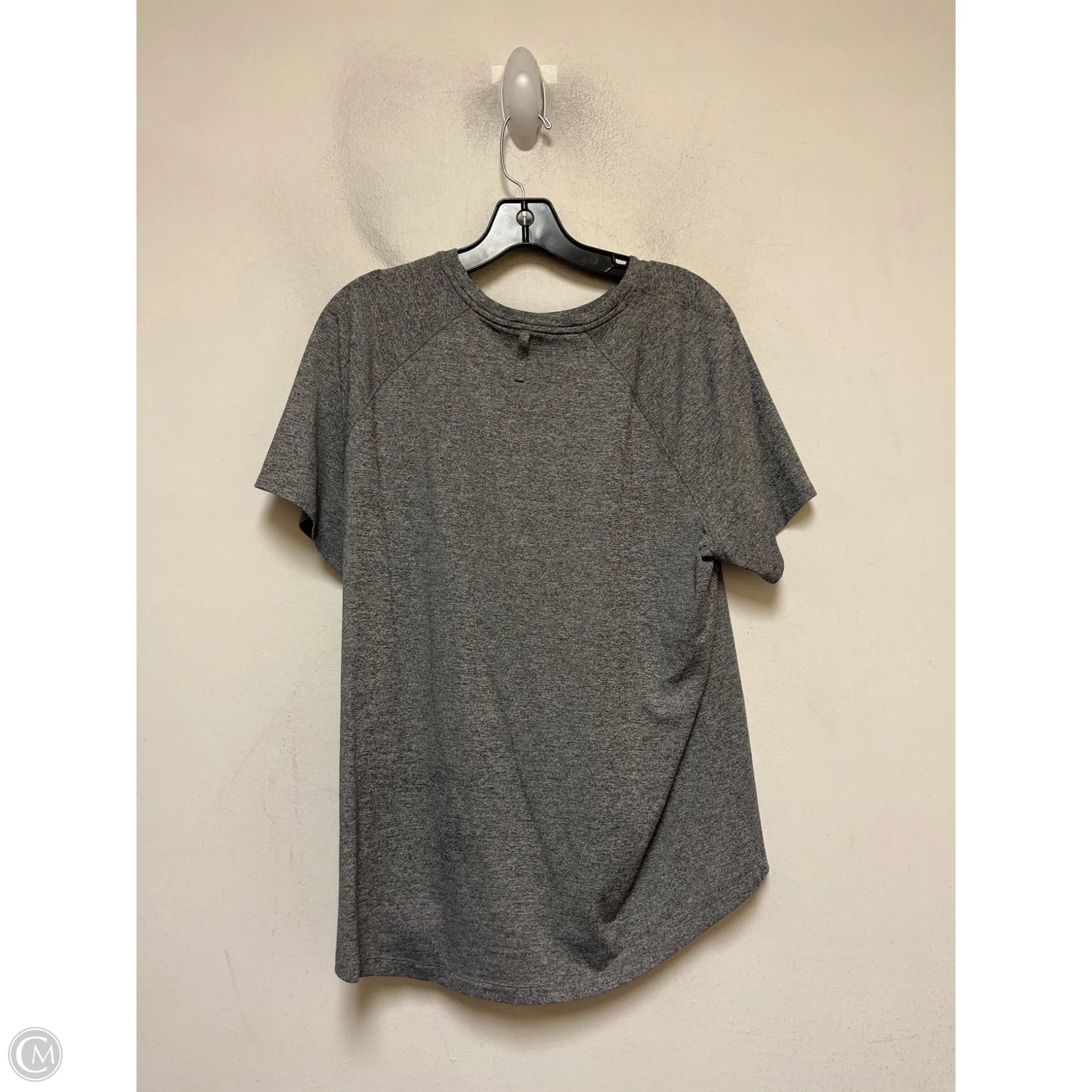 Athletic Top Short Sleeve By Lululemon In Grey, Size: L