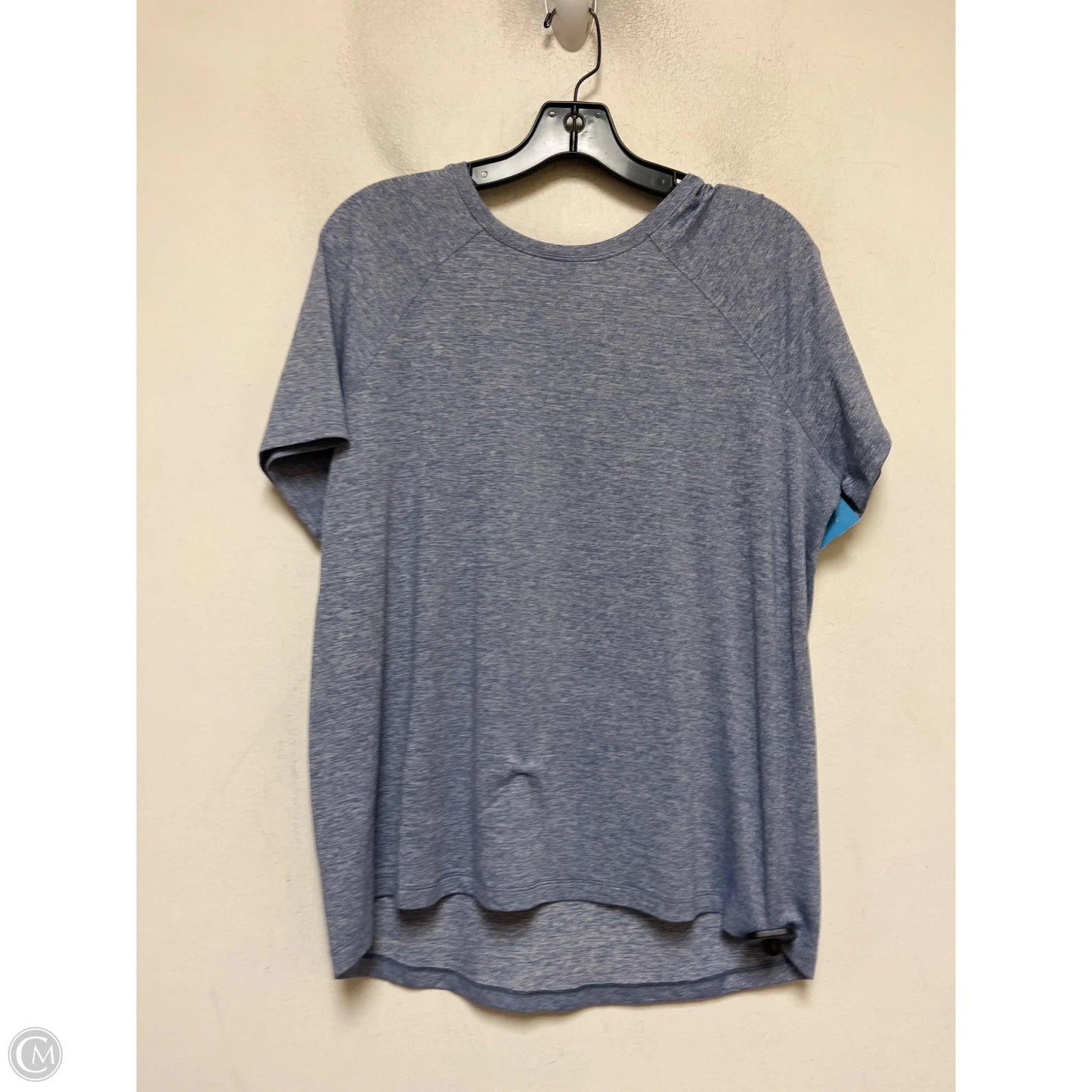 Athletic Top Short Sleeve By Lululemon In Blue, Size: L