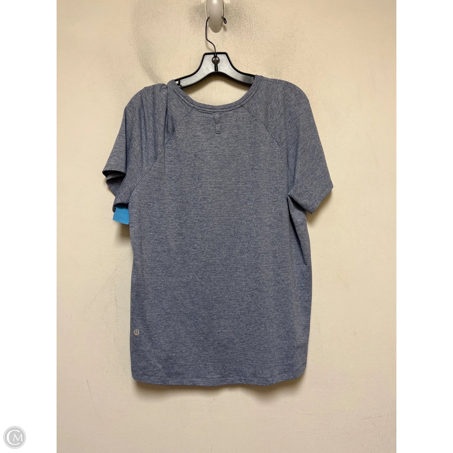 Athletic Top Short Sleeve By Lululemon In Blue, Size: L