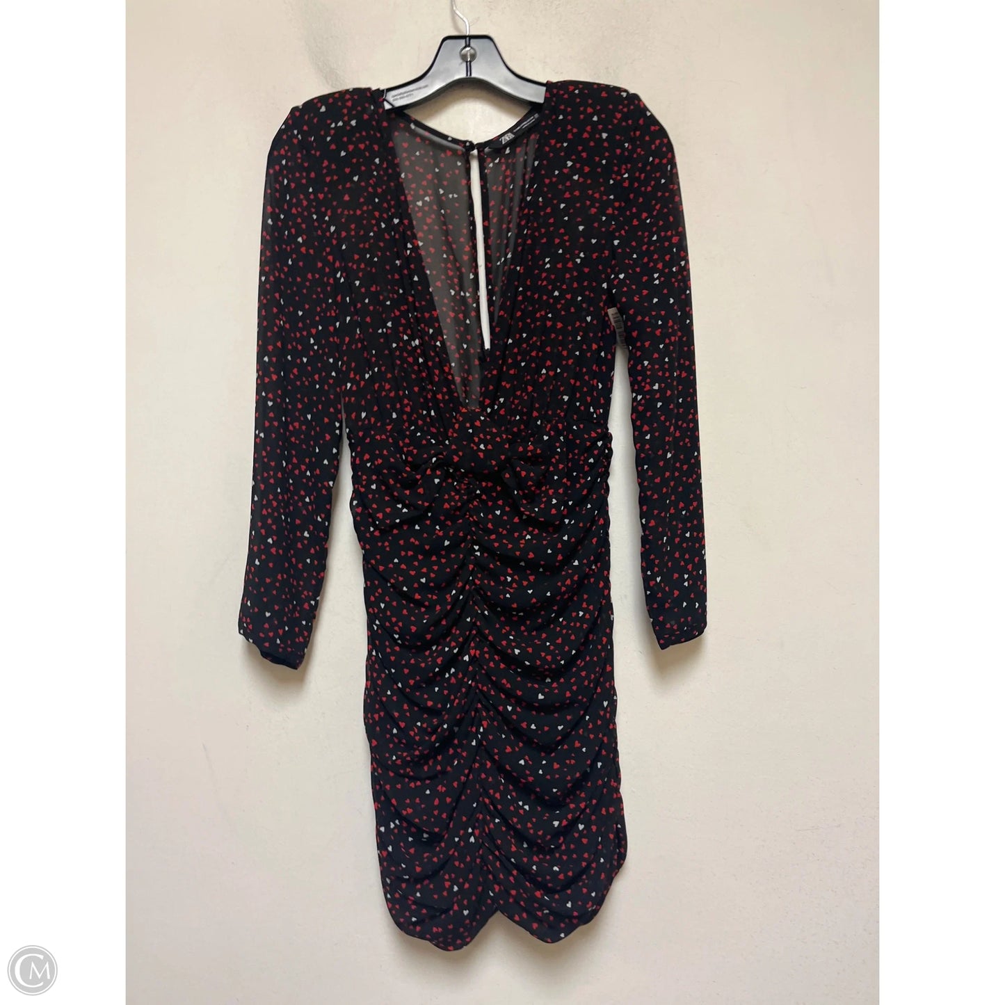 Dress Casual Short By Zara In Black & Red, Size: Xs