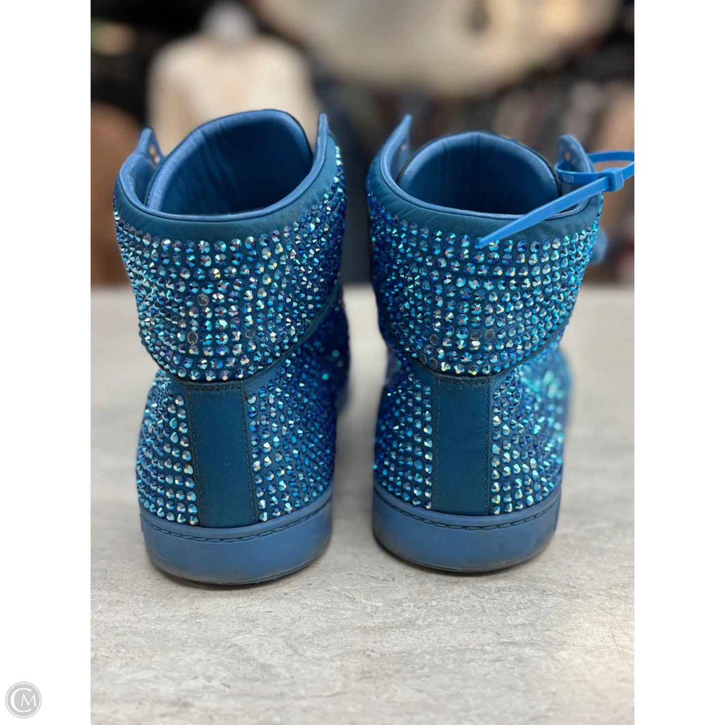 Shoes Luxury Designer By Gucci In Blue, Size: 10.5