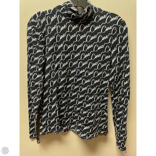 Top Long Sleeve Basic By Maeve In Black & Blue, Size: M