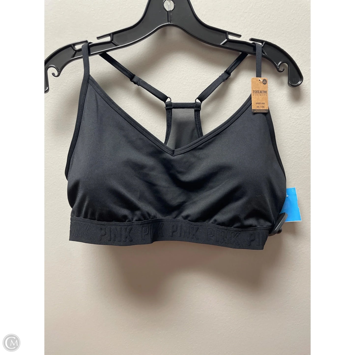 Athletic Bra By Pink In Black, Size: Xxl