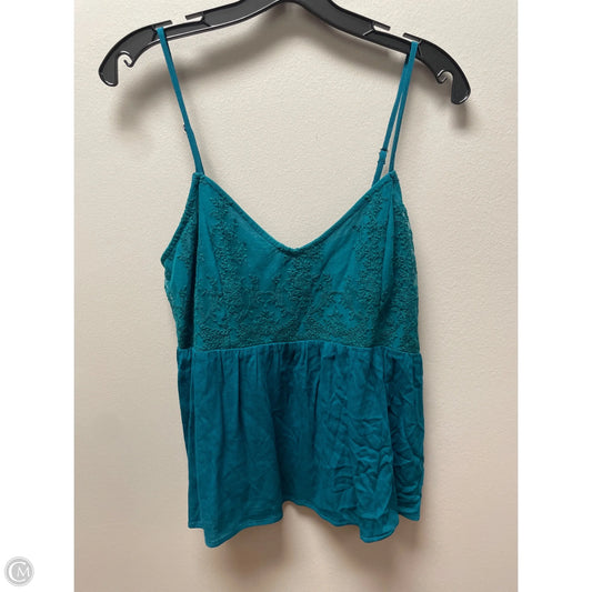 Top Sleeveless By Love On A Hanger In Teal, Size: L