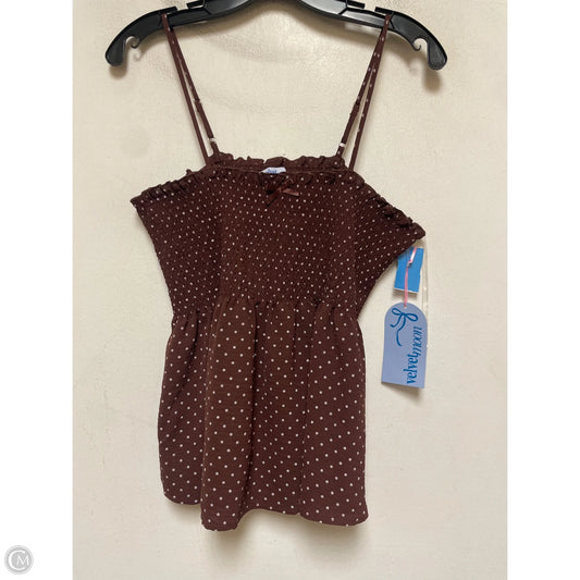 Top Sleeveless By Clothes Mentor In Polkadot Pattern, Size: L