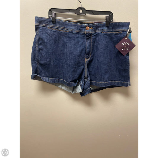 Shorts By Ava & Viv In Blue Denim, Size: 18