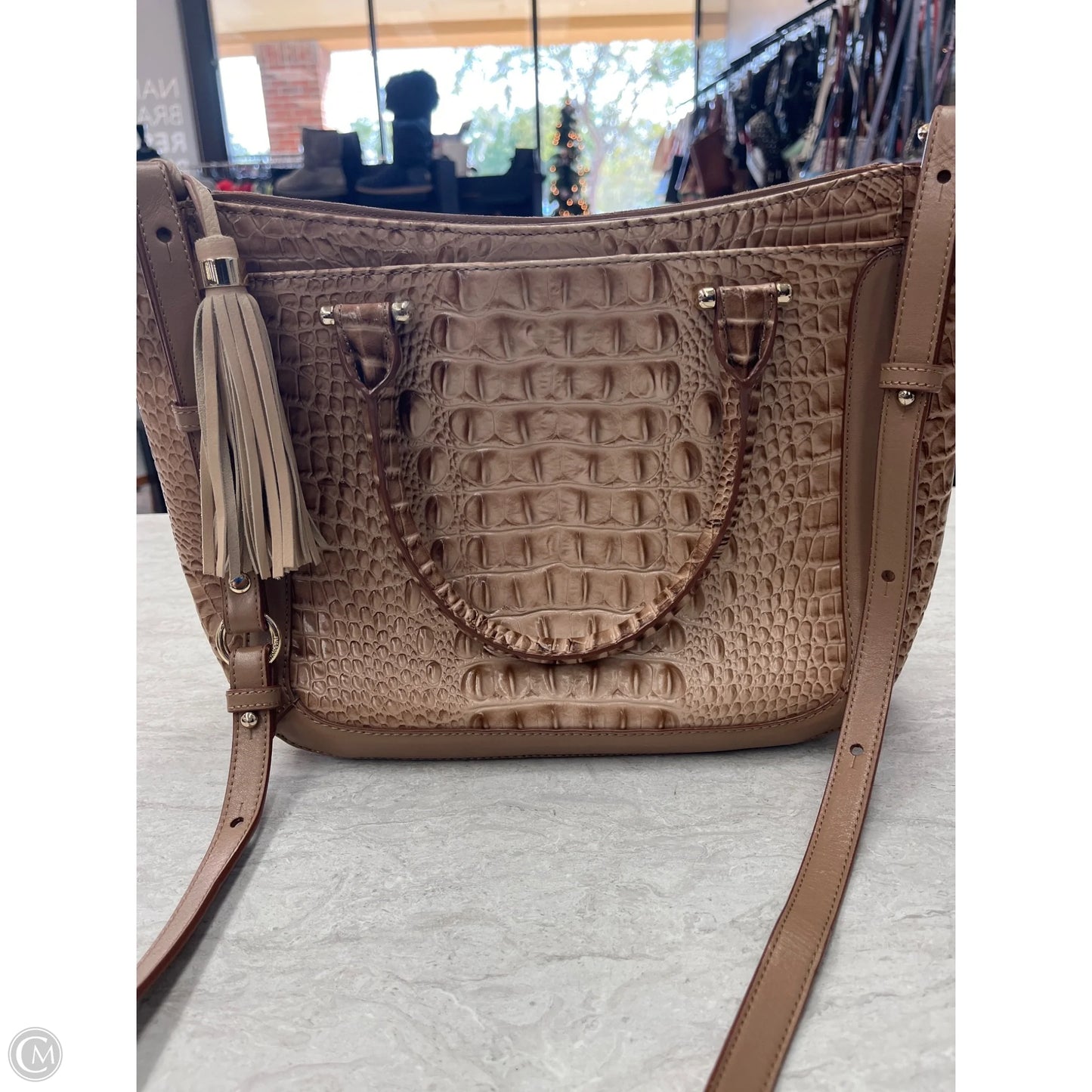 Handbag Designer By Brahmin, Size: Medium