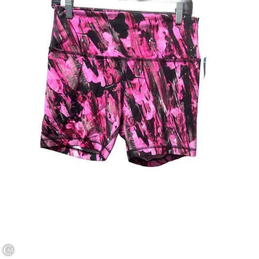 Athletic Shorts By Lululemon In Black & Pink, Size: 12