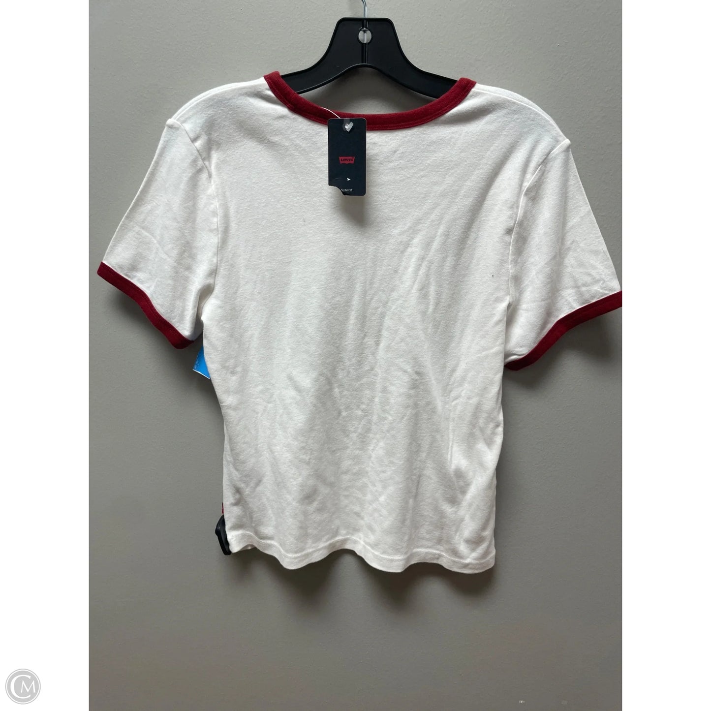Top Short Sleeve Basic By Levis In Red & White, Size: Xl
