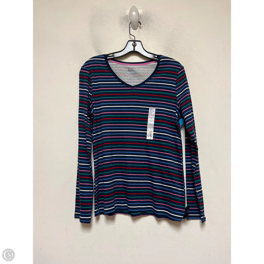 Top Long Sleeve Basic By Croft And Barrow In Striped Pattern, Size: M