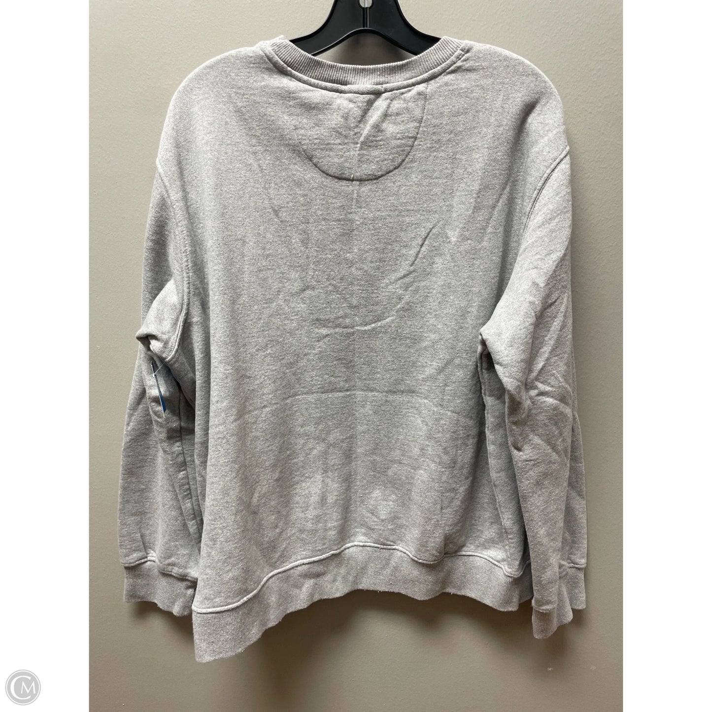 Sweatshirt Crewneck By Clothes Mentor In Grey, Size: Xl