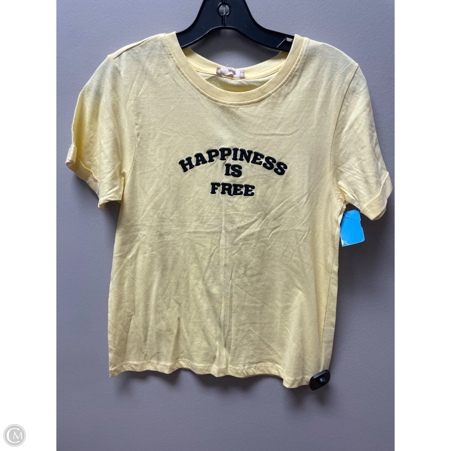 Top Short Sleeve Basic By Clothes Mentor In Yellow, Size: Xs