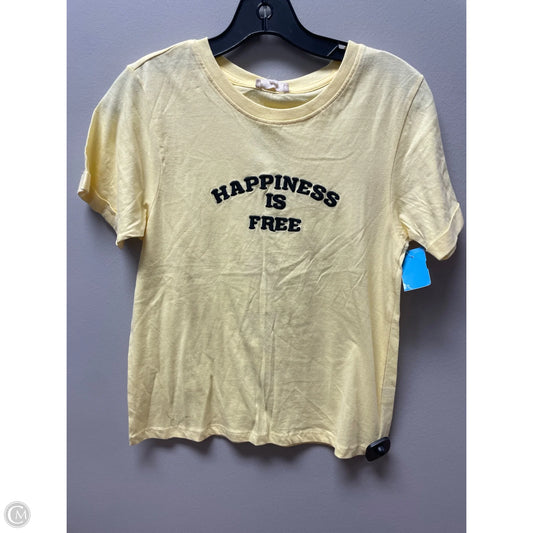 Top Short Sleeve Basic By Clothes Mentor In Yellow, Size: Xs