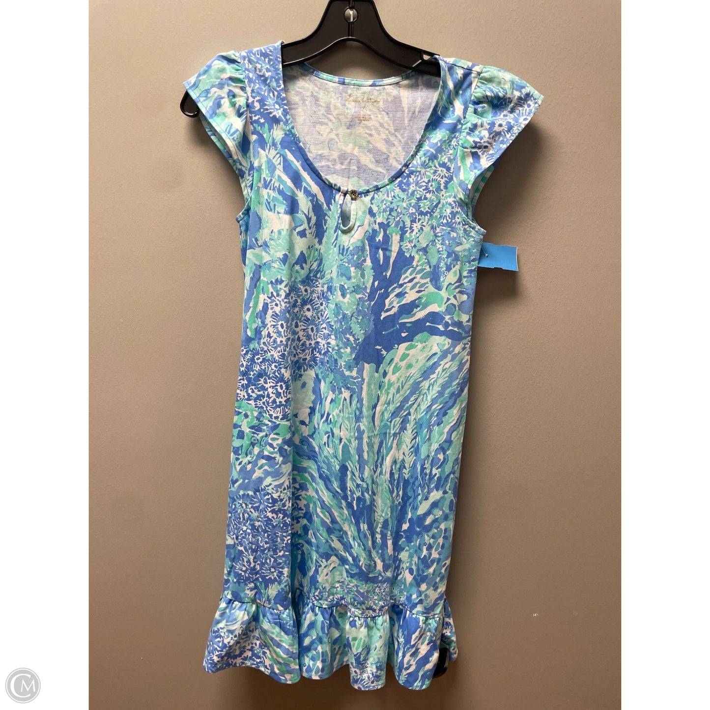 Dress Designer By Lilly Pulitzer In Blue & Green, Size: Xxs