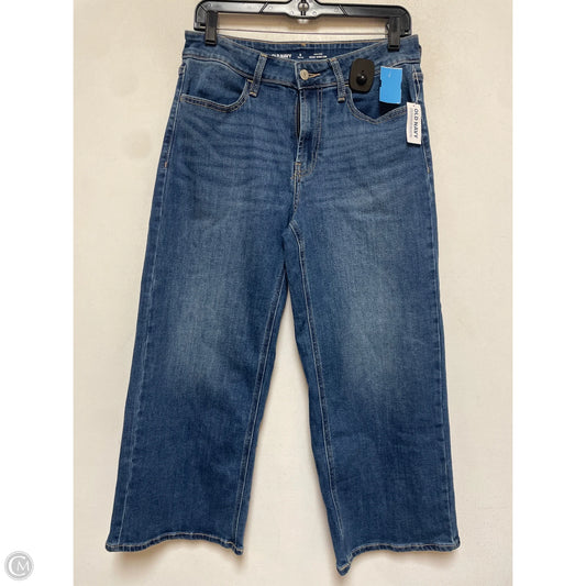 Jeans Wide Leg By Old Navy In Blue Denim, Size: 8p