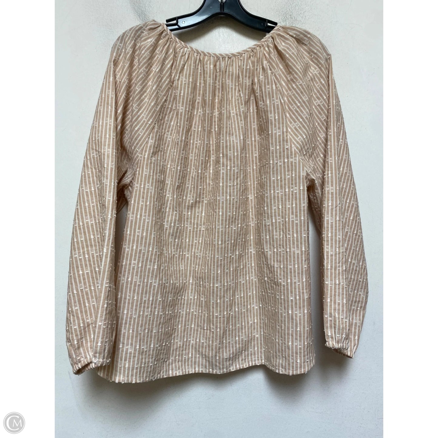 Top Long Sleeve By Loft In Striped Pattern, Size: L