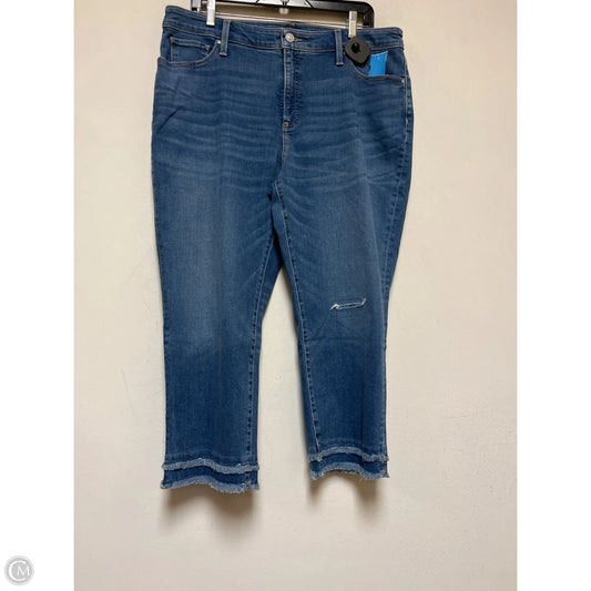 Jeans Straight By Chicos In Blue Denim, Size: 14