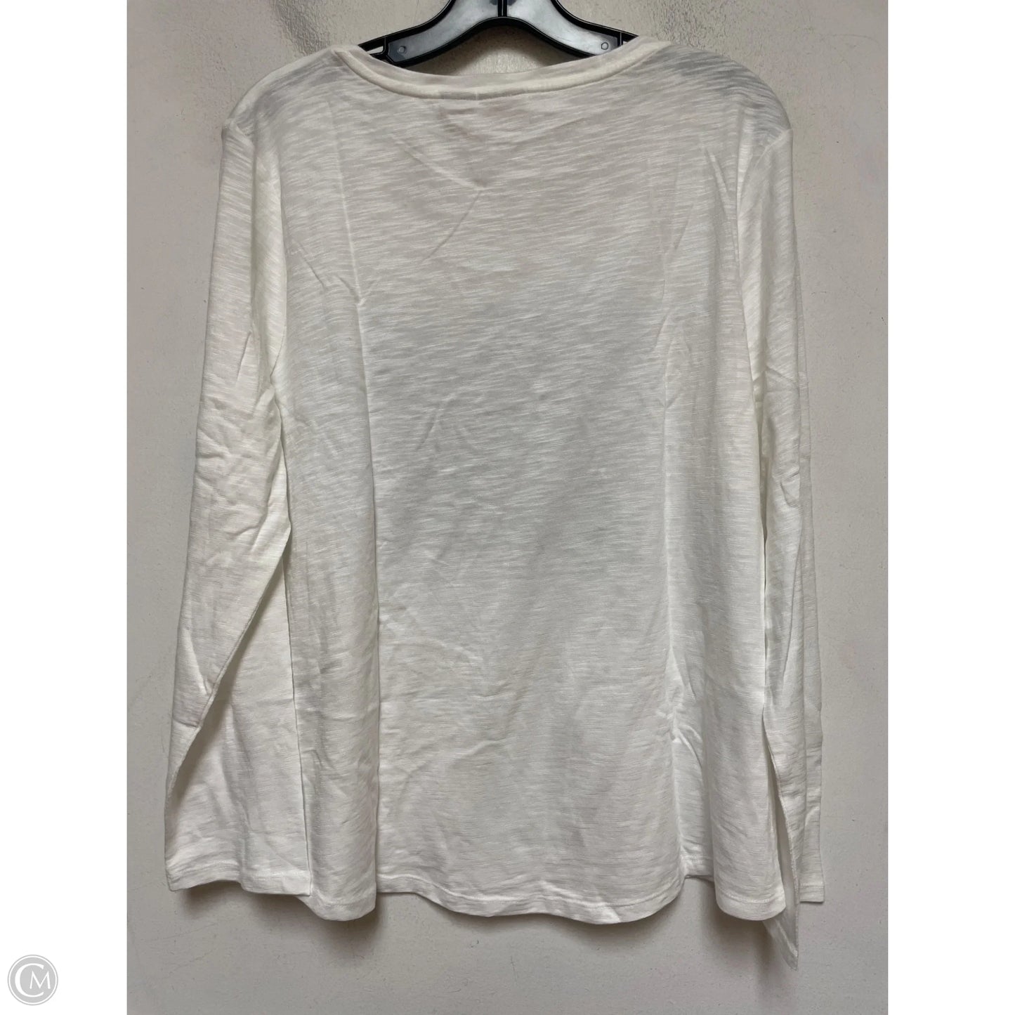 Top Long Sleeve By Chicos In Blue & White, Size: L
