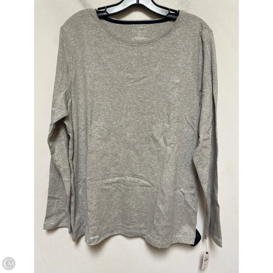 Top Long Sleeve Basic By Talbots In Grey, Size: Xlp