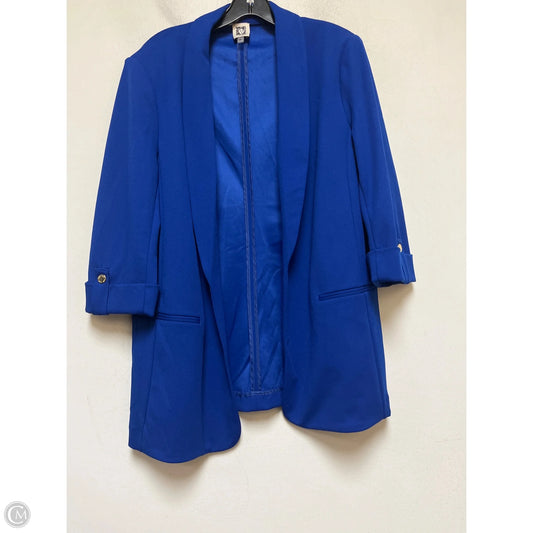 Blazer By Anne Klein In Blue, Size: L