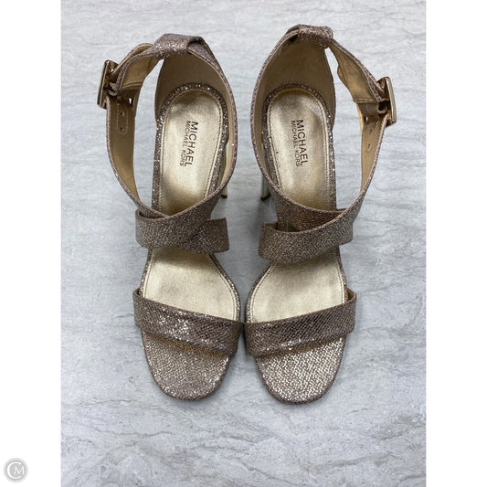Sandals Heels Wedge By Michael By Michael Kors In Gold, Size: 8