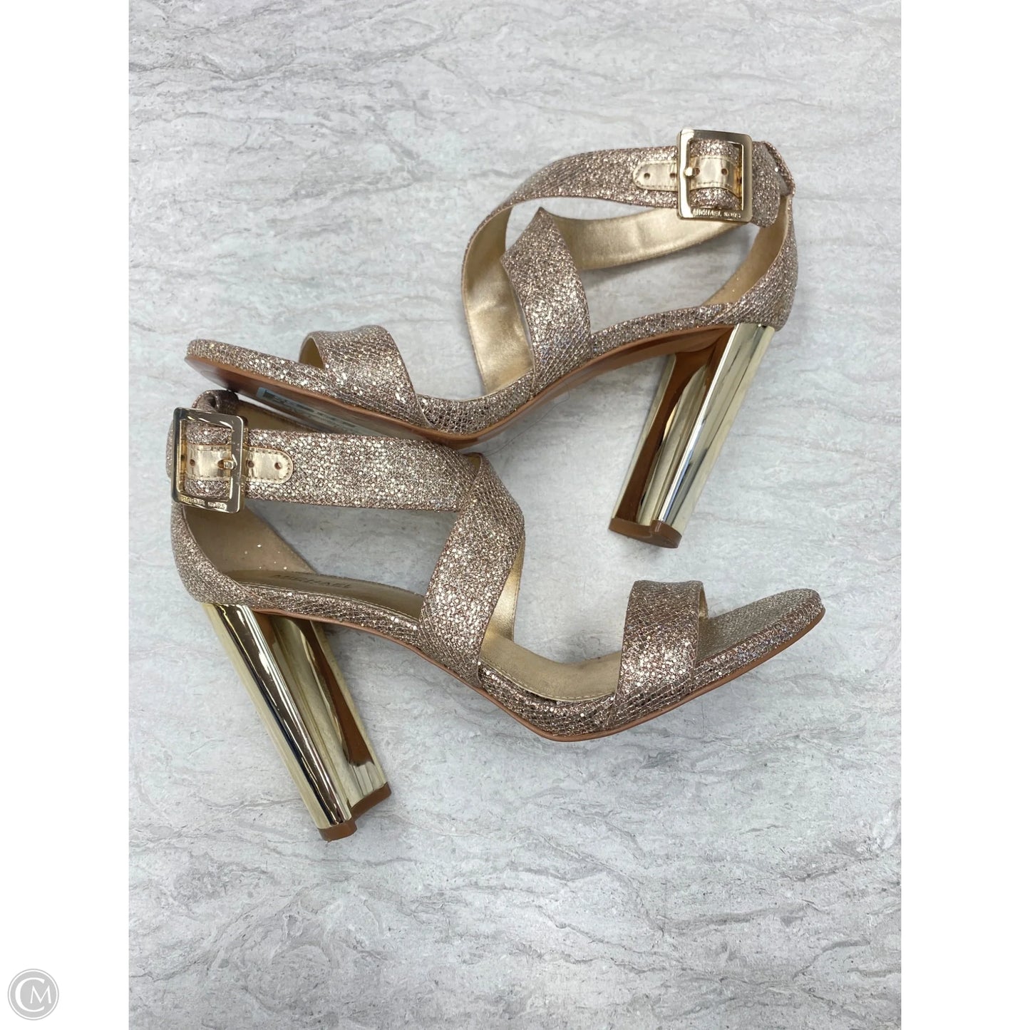 Sandals Heels Wedge By Michael By Michael Kors In Gold, Size: 8