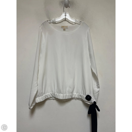 Top Long Sleeve By Michael By Michael Kors In White, Size: Xl