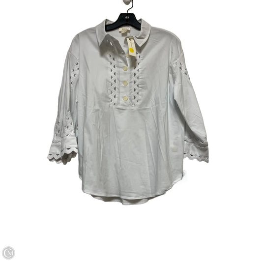 Top Short Sleeve By Maeve In White, Size: S
