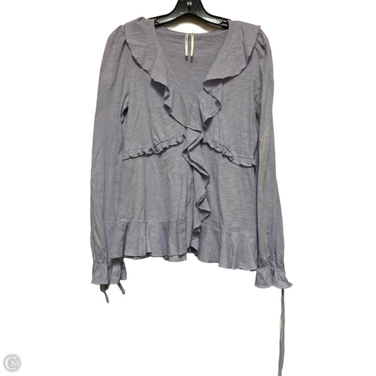 Top Long Sleeve By Anthropologie In Purple, Size: S
