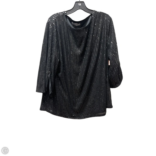 Top Short Sleeve By Grace Karin In Black, Size: 2x