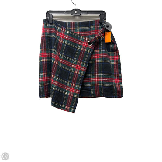 Skirt Mini & Short By Mi Ami In Plaid Pattern, Size: 12