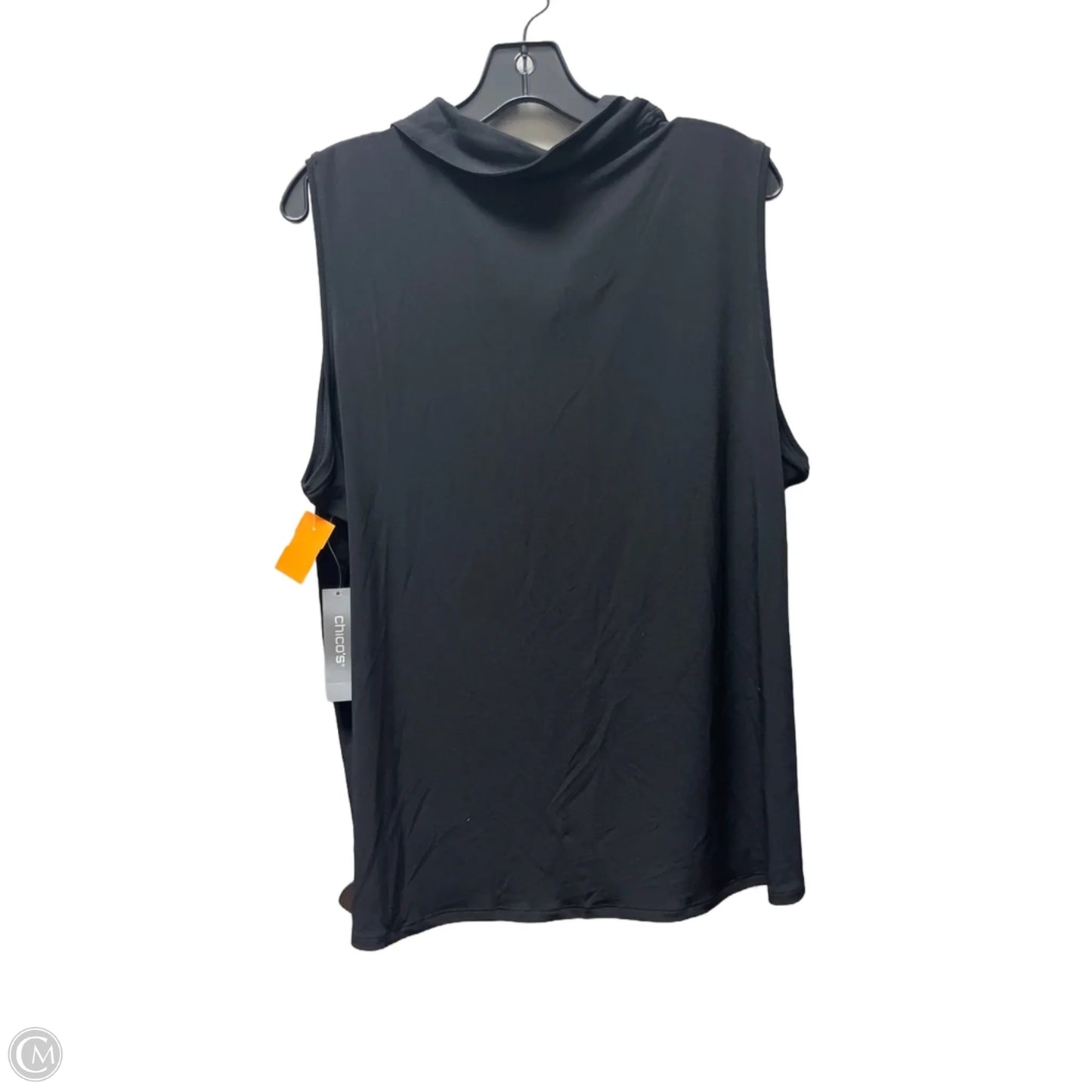 Top Sleeveless By Chicos In Black, Size: Xl