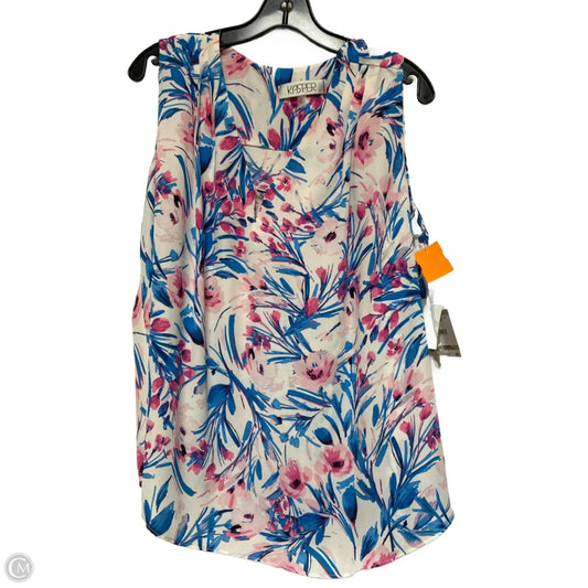 Top Sleeveless By Kasper In Floral Print, Size: 1x