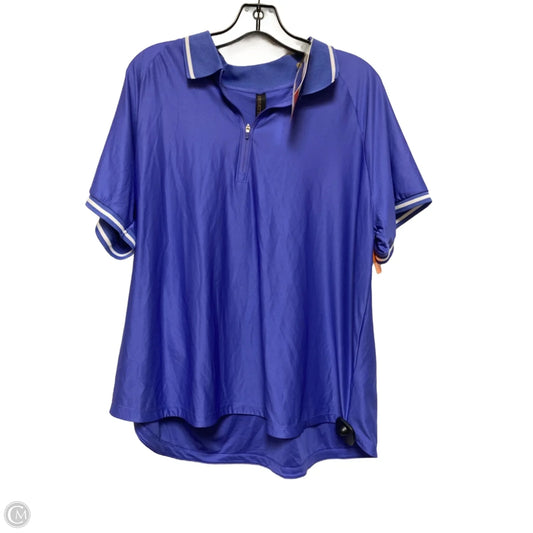 Athletic Top Short Sleeve By Mondetta In Purple, Size: 2x