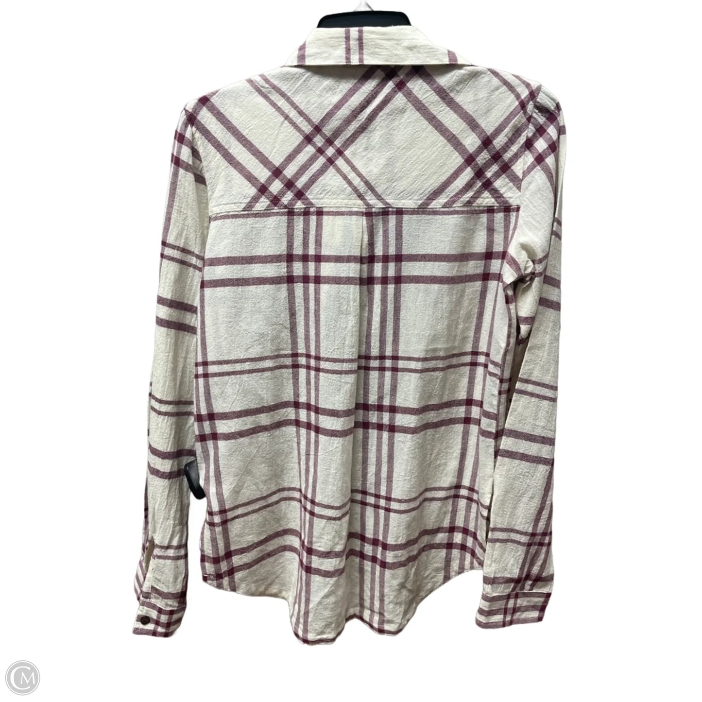 Top Long Sleeve By Clothes Mentor In Plaid Pattern, Size: M
