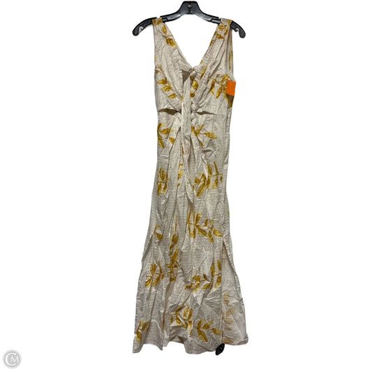 Dress Casual Maxi By Clothes Mentor In White & Yellow, Size: M