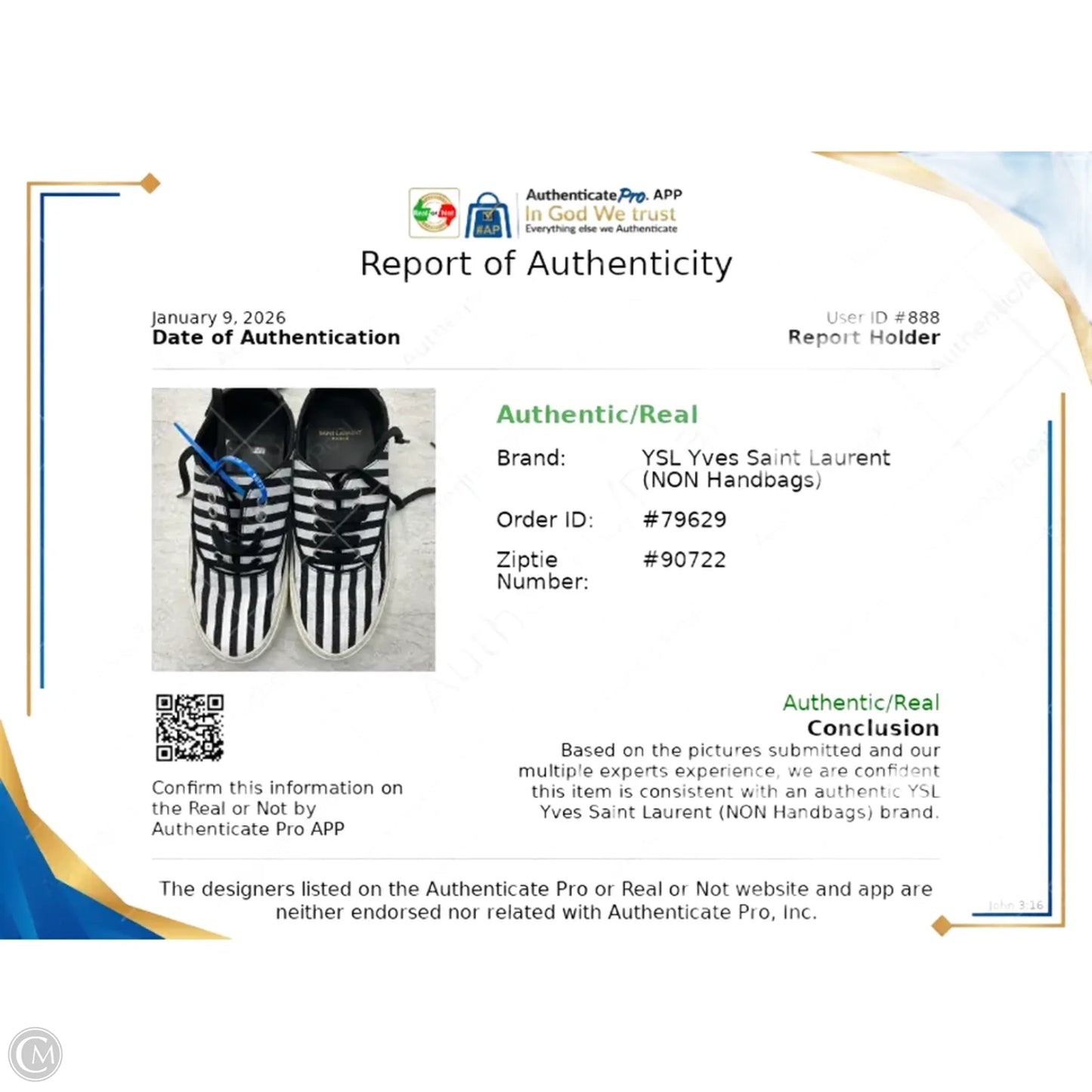 Shoes Luxury Designer By Yves Saint Laurent In Striped Pattern, Size: 7