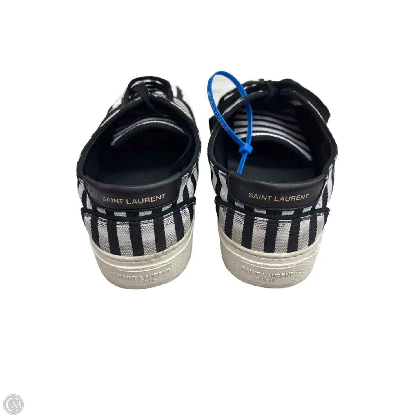 Shoes Luxury Designer By Yves Saint Laurent In Striped Pattern, Size: 7